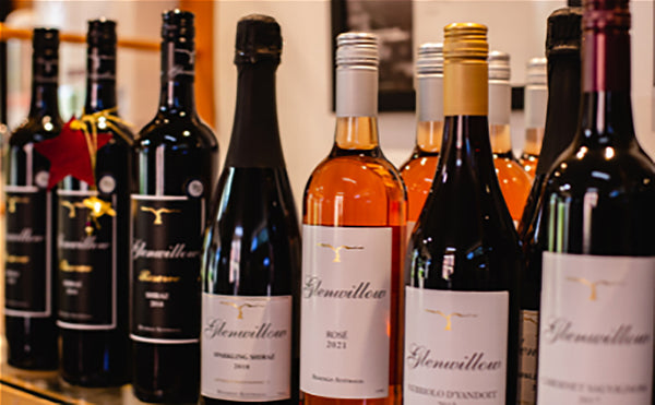 The range of wines available from Glenwillow Wines