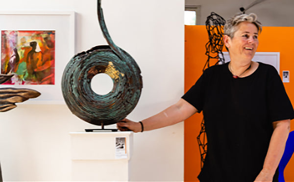 Yvonne George crafts and displays her work at Village of Artisans, Bendigo Pottery.