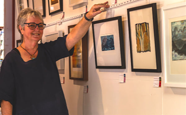 Cherryl Fyffe displays her artwork at Village of Artisans in the historic Bendigo Pottery.