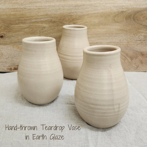 Hand-thrown Teardrop Vase - Medium