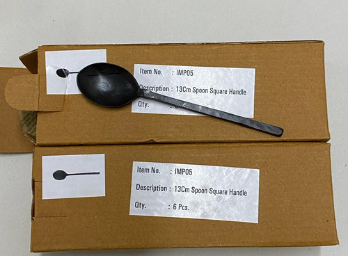 13cm Sq Handle Spoon Burnished